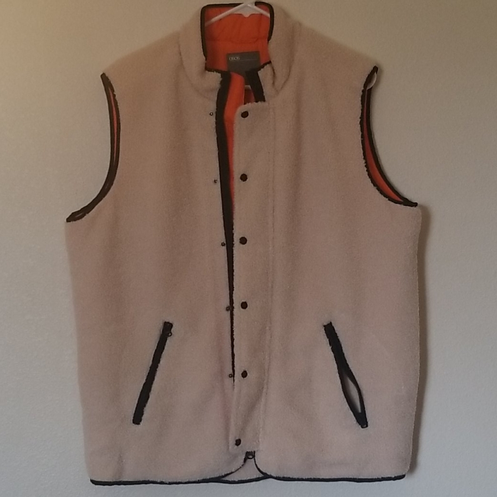 Asos Borg Vest with Contrast Lining
